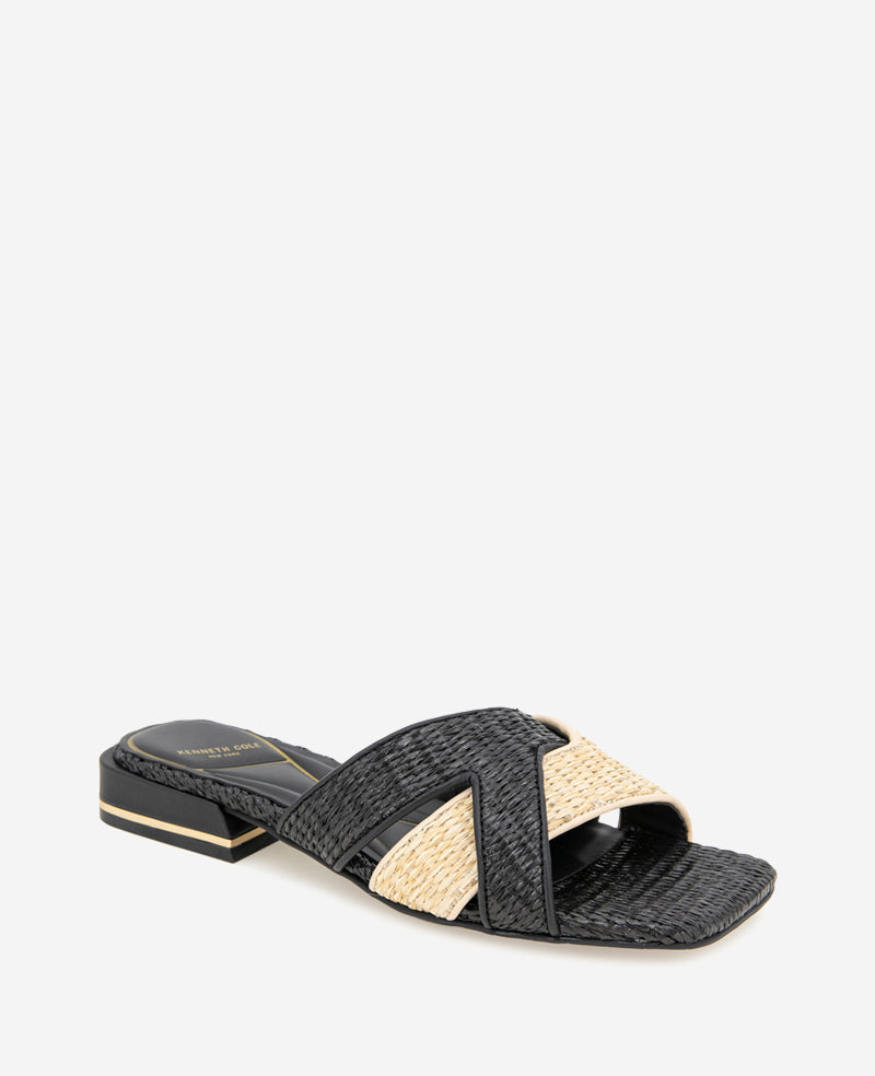 Kenneth Cole Issa Raffia Two Tone Sandal