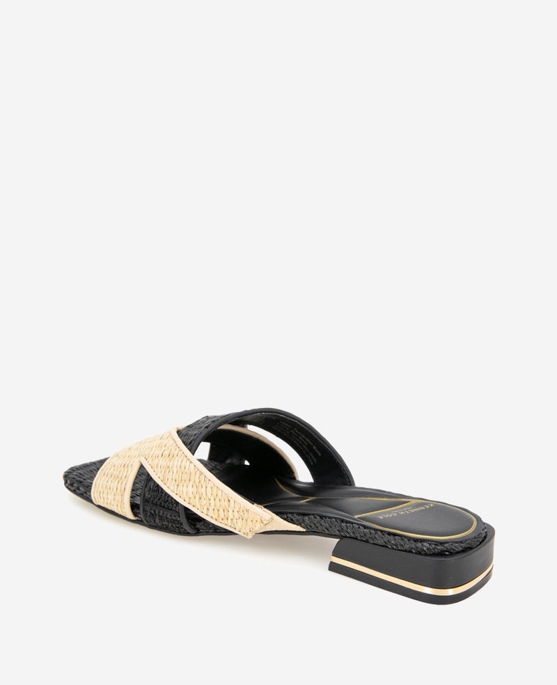Kenneth Cole Issa Raffia Two Tone Sandal