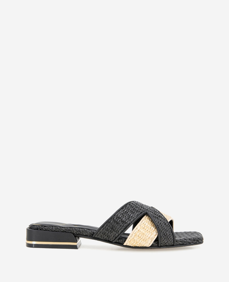 kenneth cole Issa Raffia Two Tone Sandal