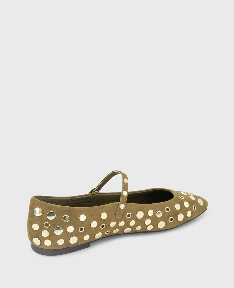 Kenneth Cole Jasper Suede Stud Ballet Flat
