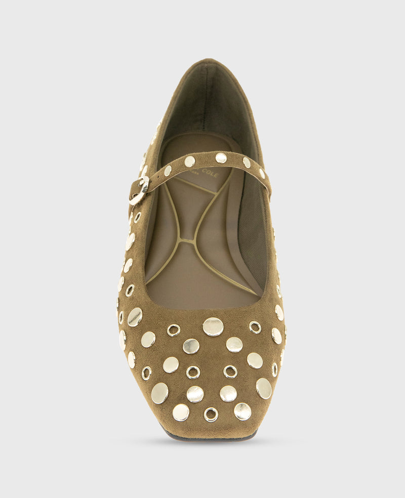 Kenneth Cole Jasper Suede Stud Ballet Flat