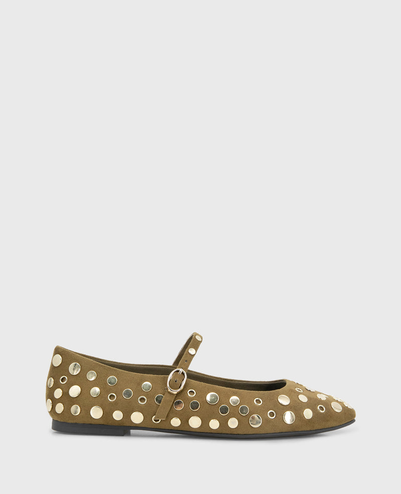 kenneth cole Jasper Suede Stud Ballet Flat