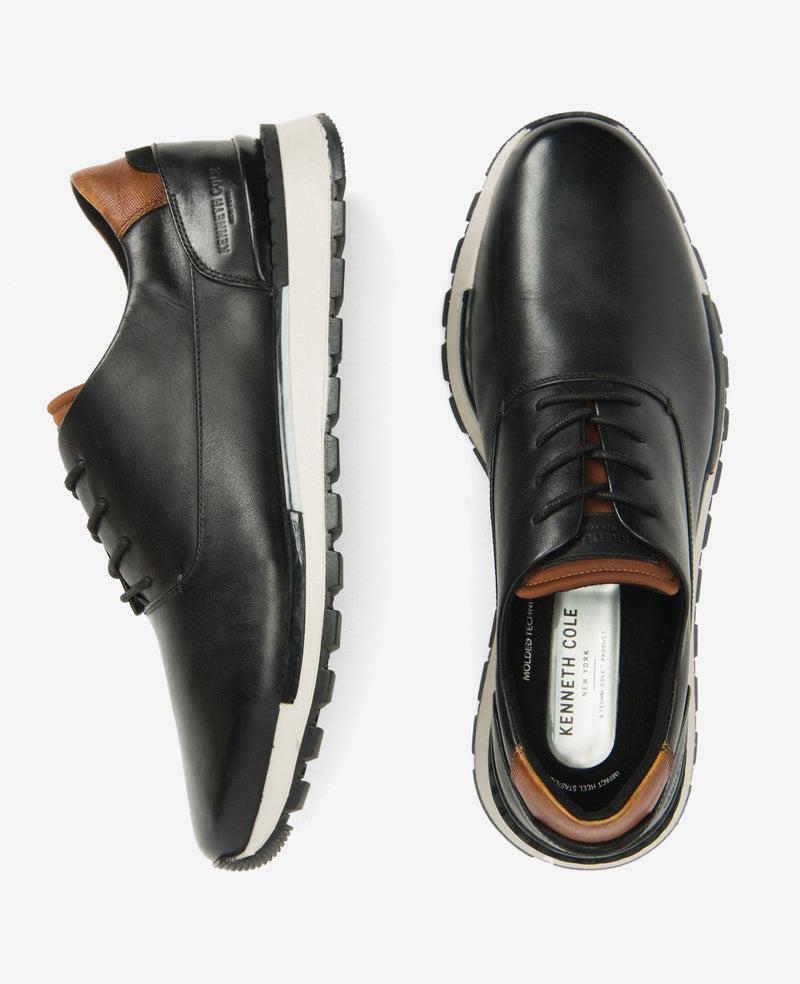 Kenneth Cole Kev Leather Lace-Up With TECHNI-COLE
