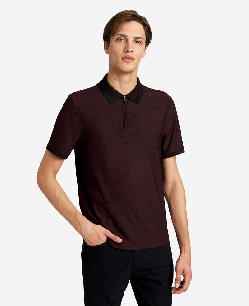 Kenneth Cole Knit Zip Polo
