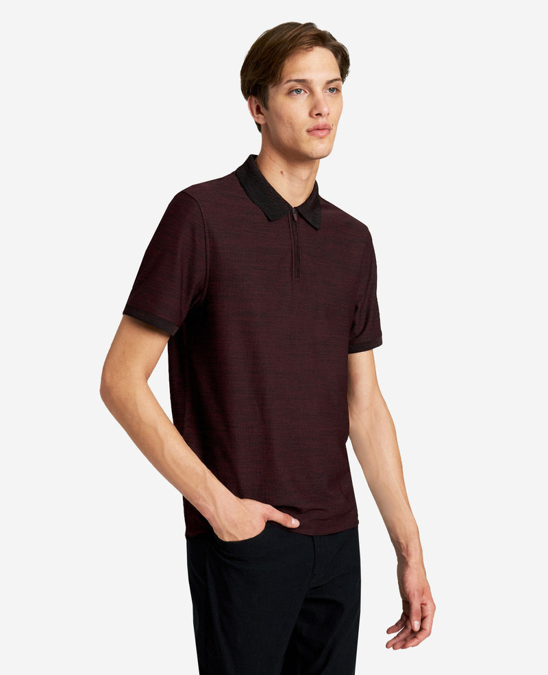 kenneth cole Knit Zip Polo