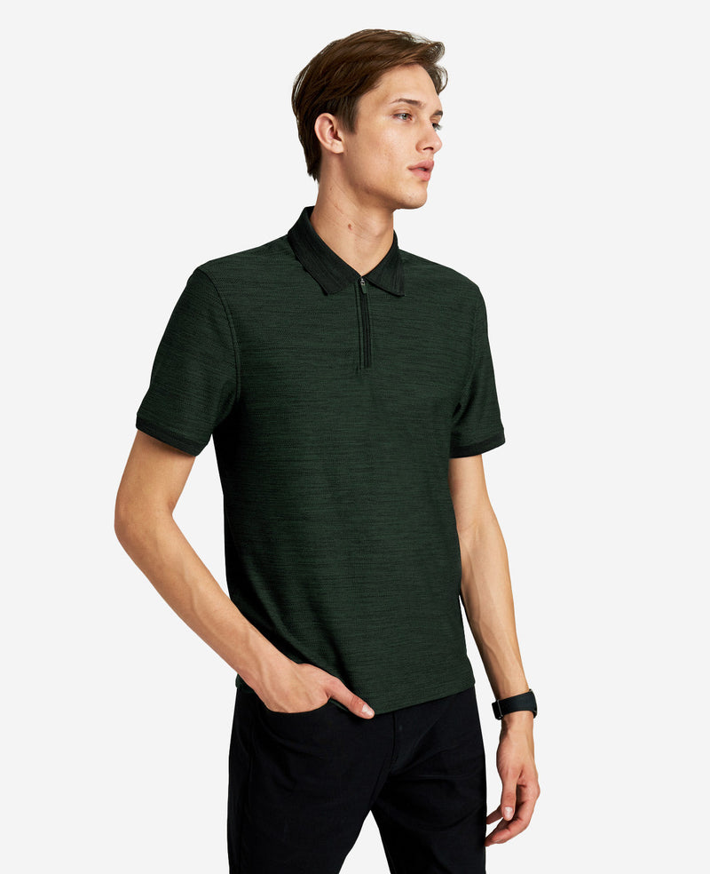 kenneth cole Knit Zip Polo