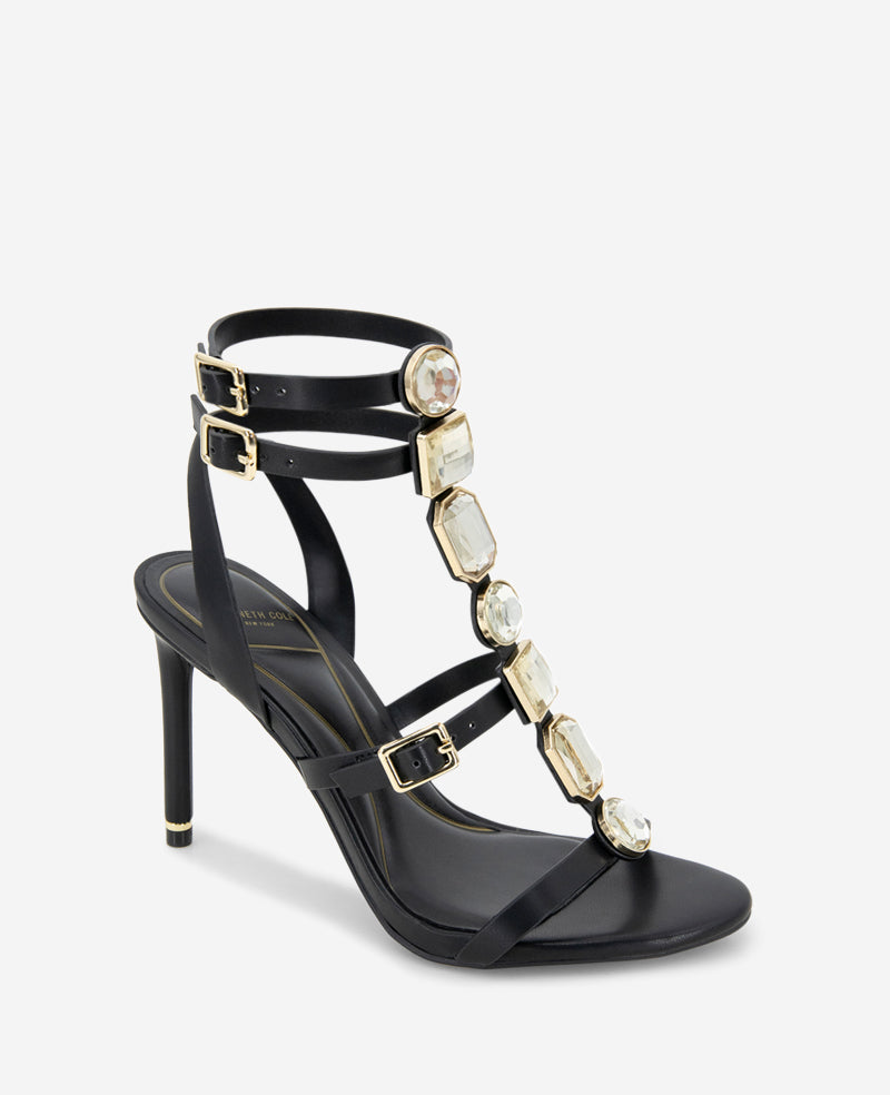 Kenneth Cole Lilath Jewel Leather Strap Heel