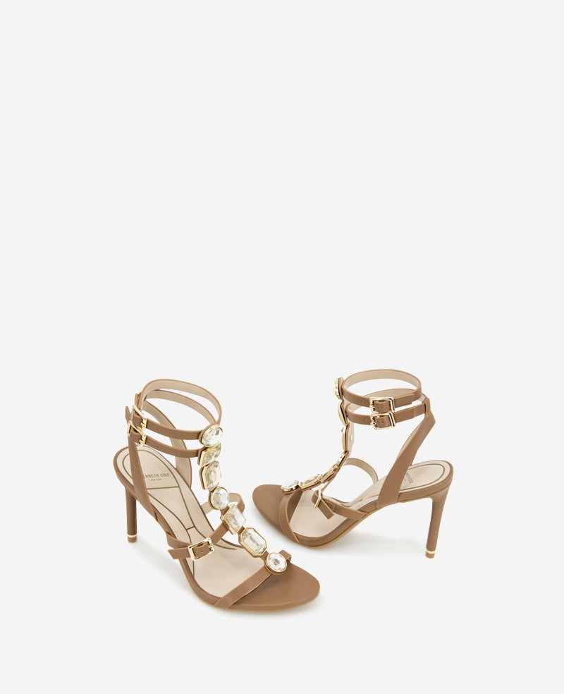 Kenneth Cole Lilath Jewel Leather Strap Heel