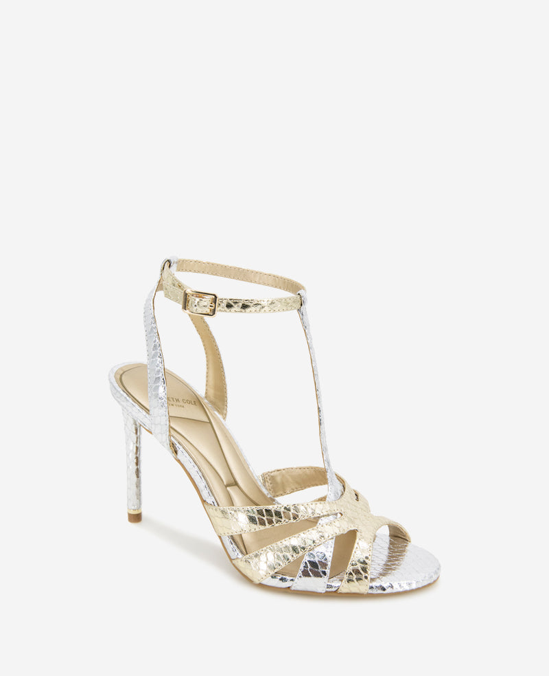 Kenneth Cole Liona Metallic Embossed Snake Heel