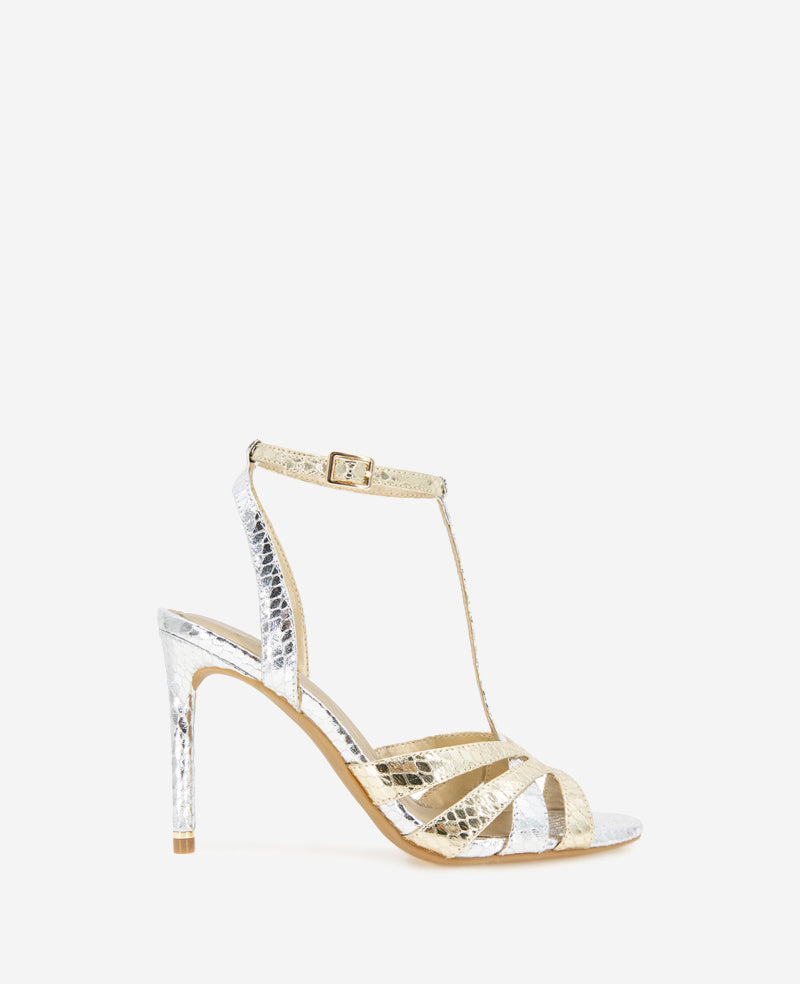 kenneth cole Liona Metallic Embossed Snake Heel