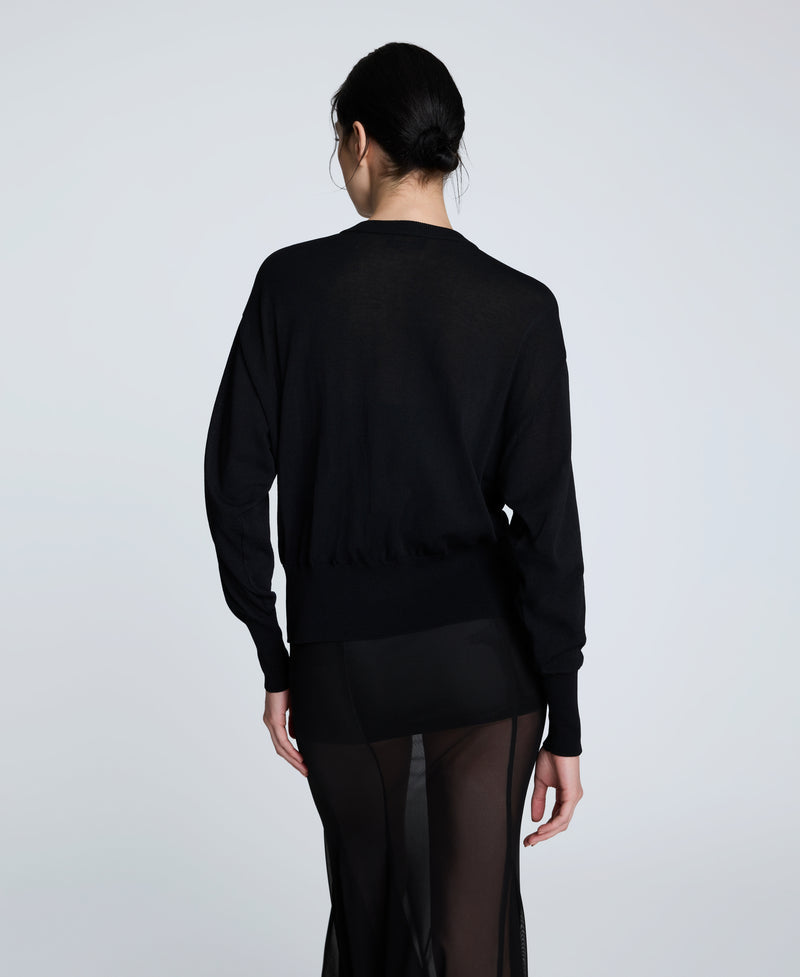 Kenneth Cole Long Sleeve Button Front Cardigan