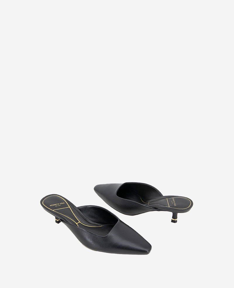 Kenneth Cole Margo Leather Kitten Heel Mule