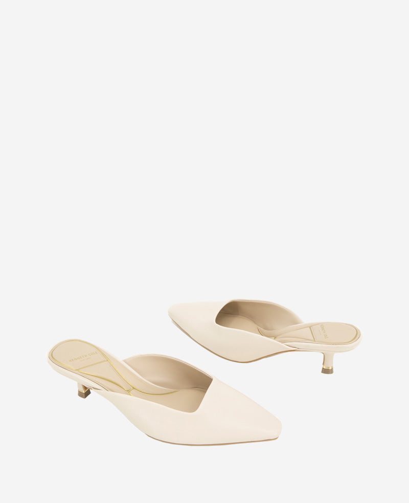 Kenneth Cole Margo Leather Kitten Heel Mule