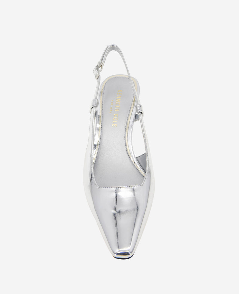 Kenneth Cole Martha Metallic Slingback Kitten Heel