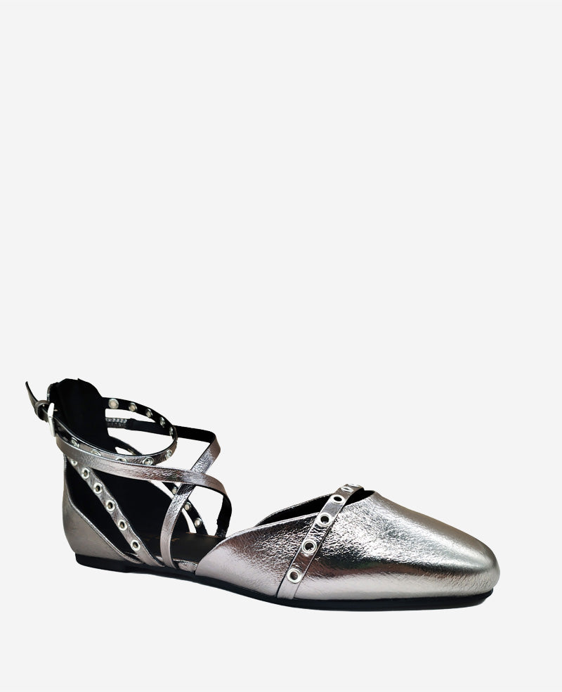 Kenneth Cole Mason Strappy Metallic Stud Flat