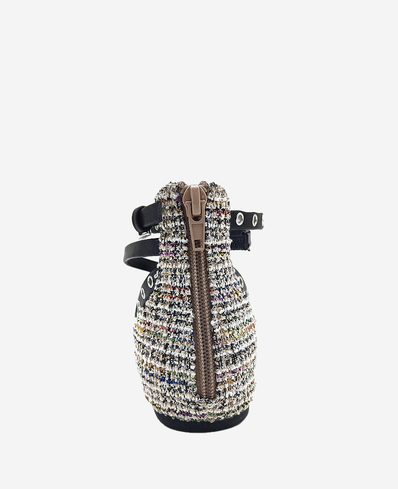 Kenneth Cole Mason Tweed Strappy Stud Flat