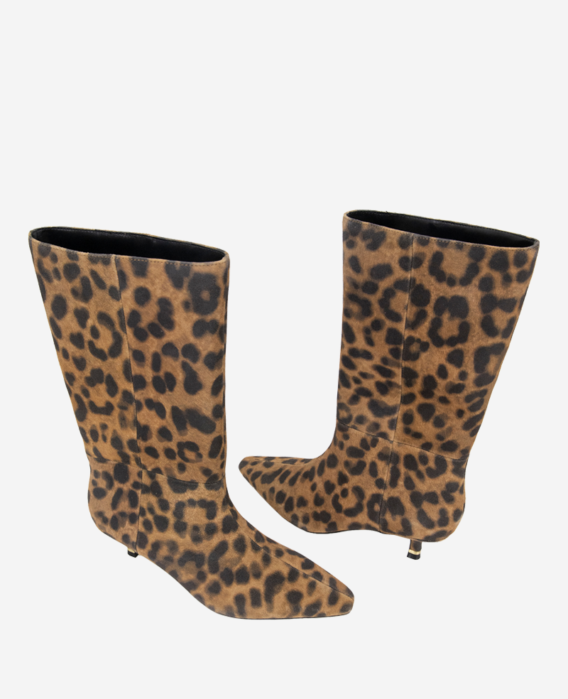 Kenneth Cole Meryl Suede Leopard Bootie