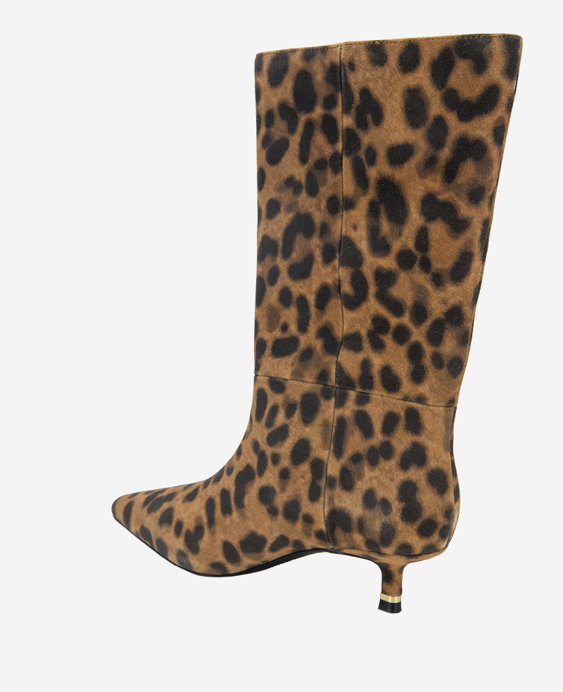 Kenneth Cole Meryl Suede Leopard Bootie
