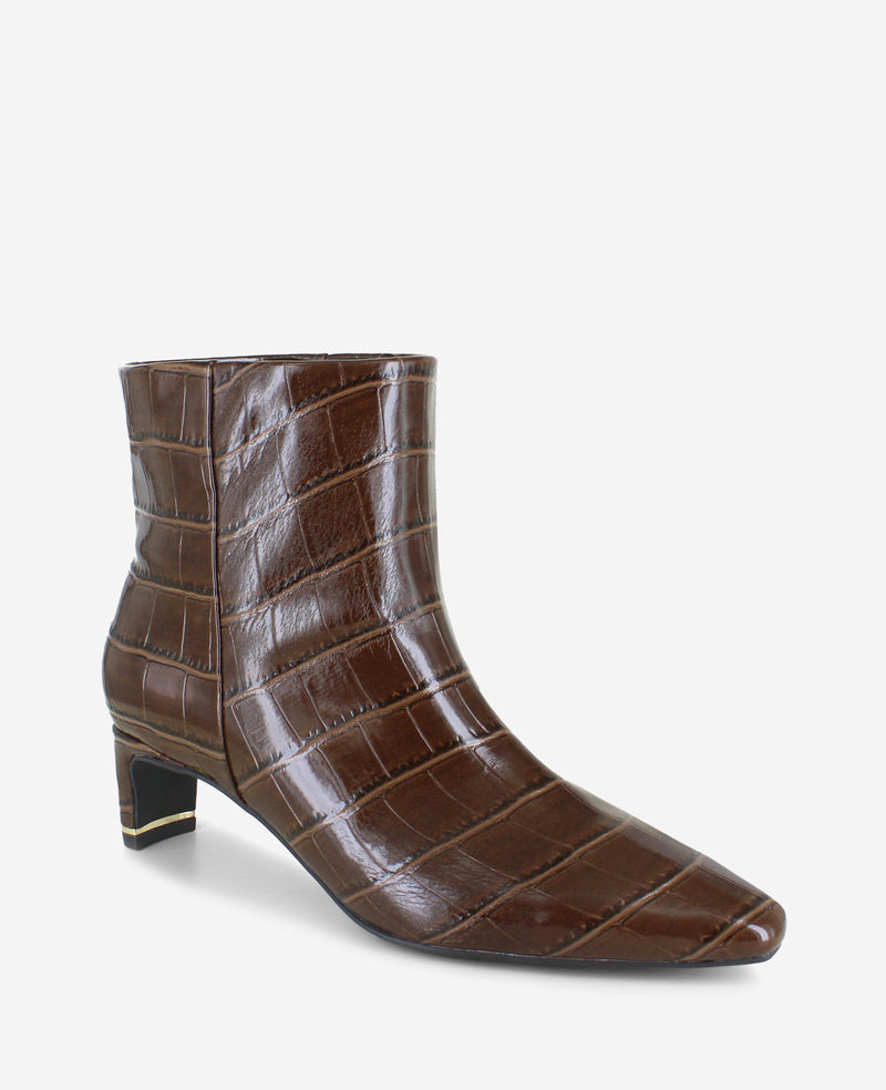 Kenneth Cole Miranda Croco Heel Bootie