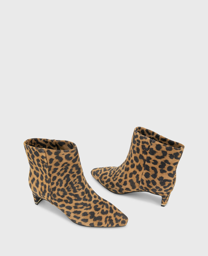 Kenneth Cole Miranda Suede Leopard Heel Bootie