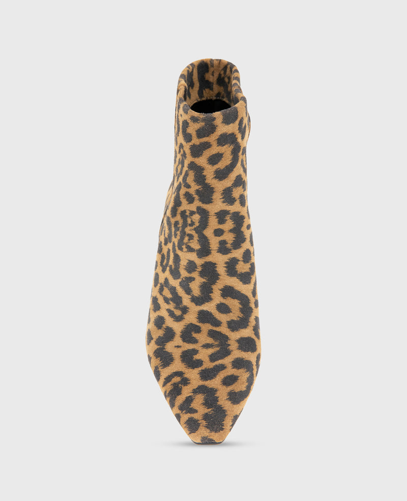 Kenneth Cole Miranda Suede Leopard Heel Bootie