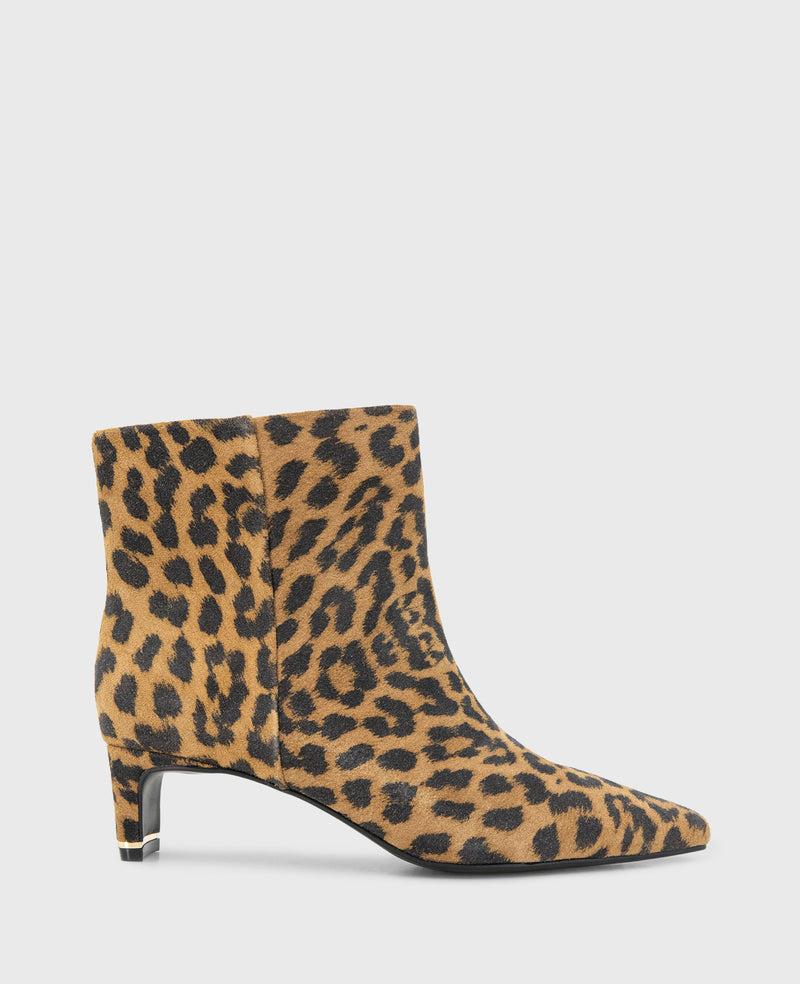 kenneth cole Miranda Suede Leopard Heel Bootie