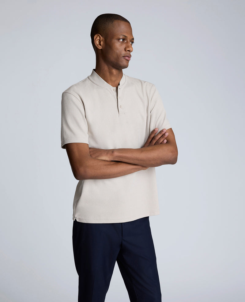 Kenneth Cole Performance Band-Collar Henley