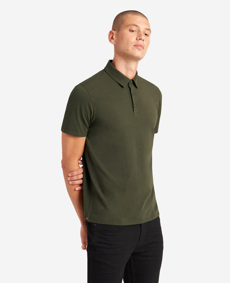 kenneth cole Performance Button Polo