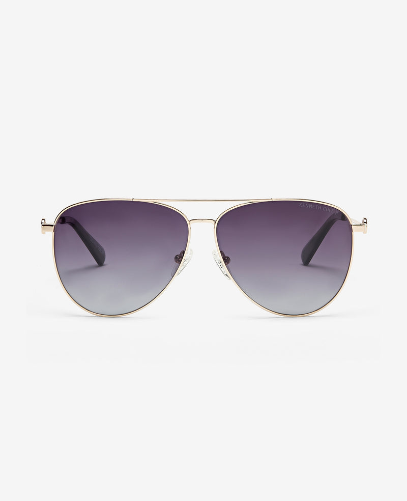 Kenneth Cole Pilot Titanium Aviator Sunglasses
