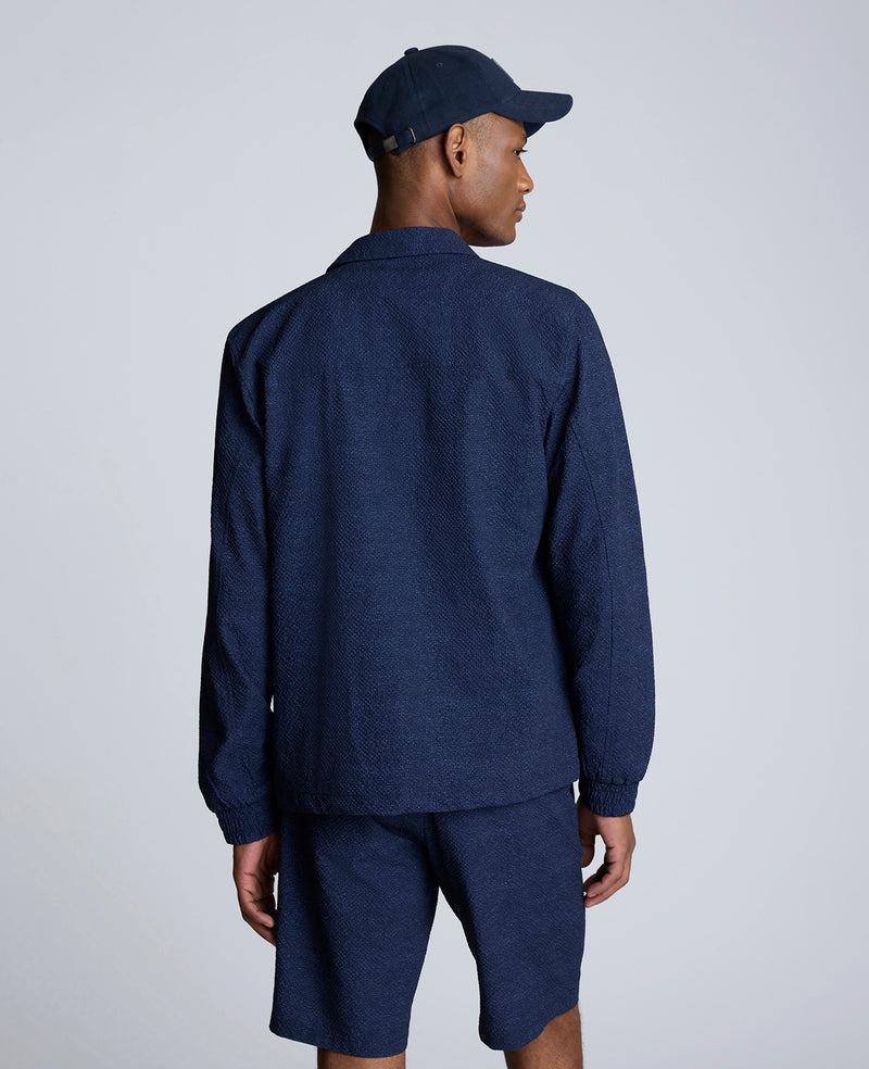 Kenneth Cole Printed Performance Seersucker Jacket