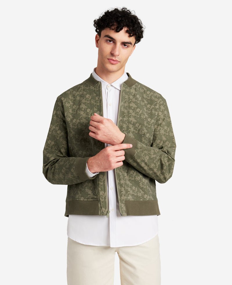 kenneth cole Printed Water-Resistant Bomber Jacket