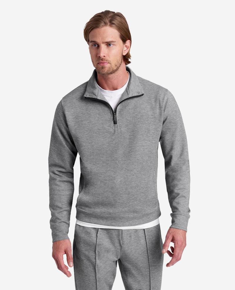 Kenneth Cole Quarter-Zip Mock Knit Jacket