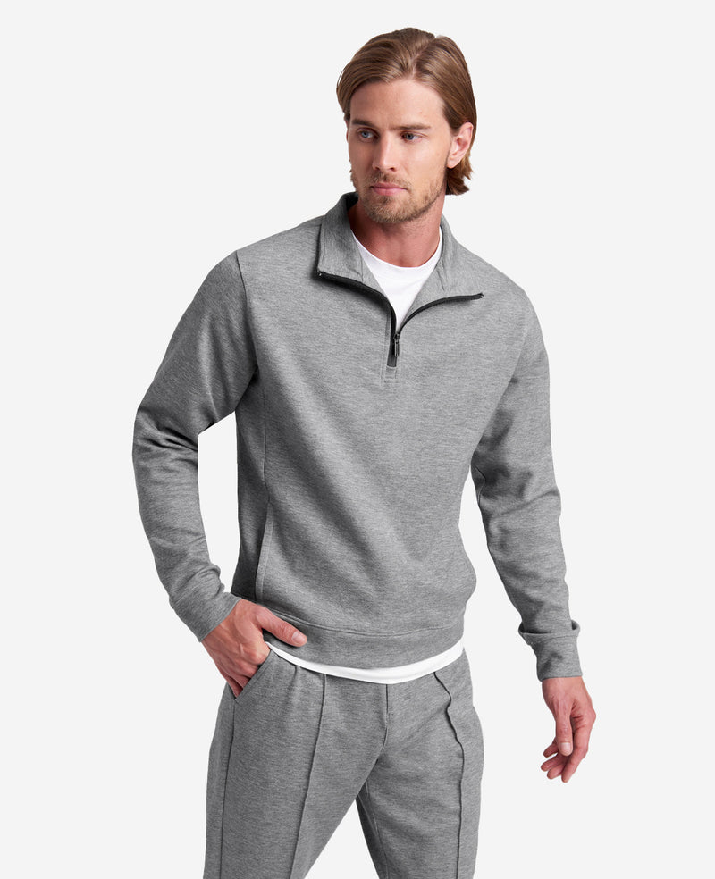 kenneth cole Quarter-Zip Mock Knit Jacket
