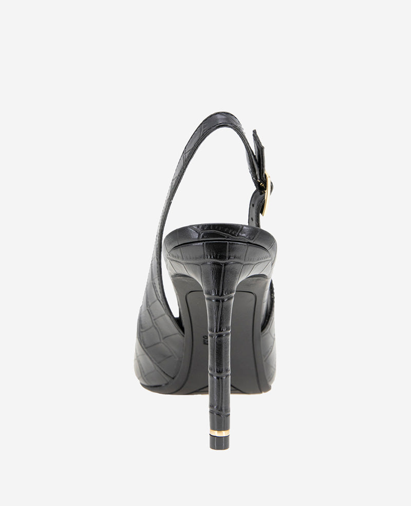 Kenneth Cole Quinnly Leather Croco Slingback Heel