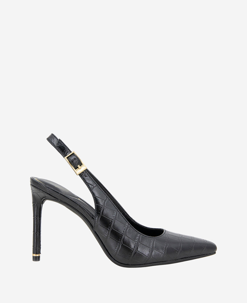 kenneth cole Quinnly Leather Croco Slingback Heel