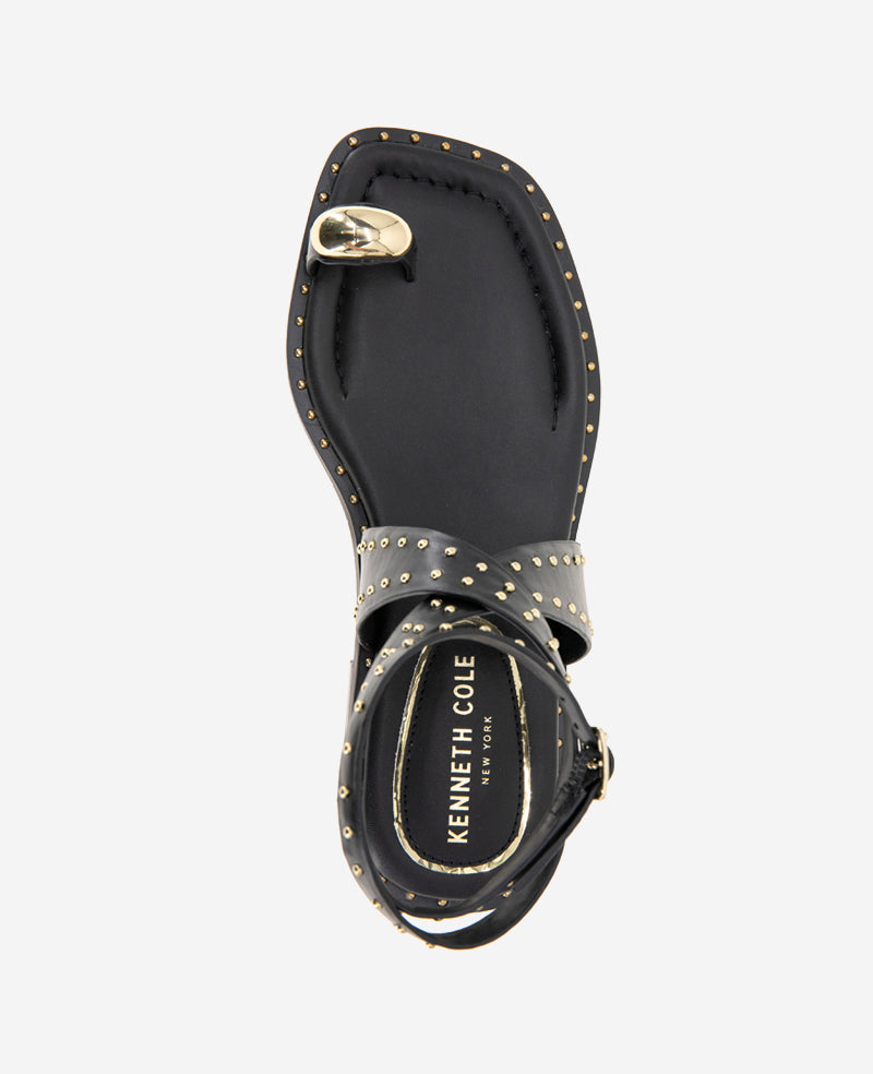 Kenneth Cole Raven Leather Studded Sandal
