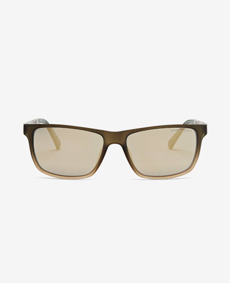 Kenneth Cole Rectangular Ultem Sunglasses
