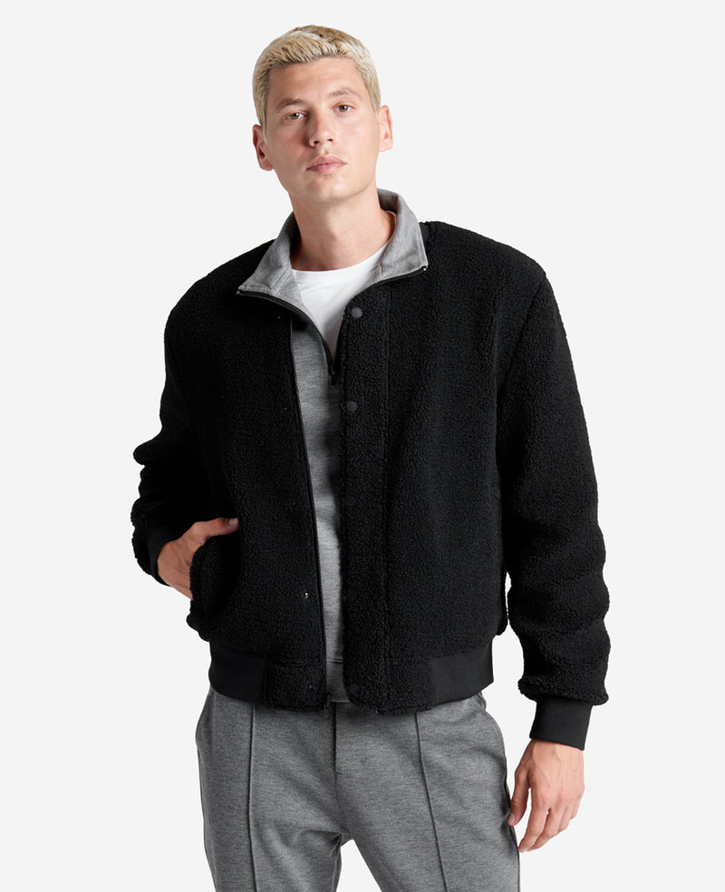 Kenneth Cole Reversible Sherpa Bomber Jacket