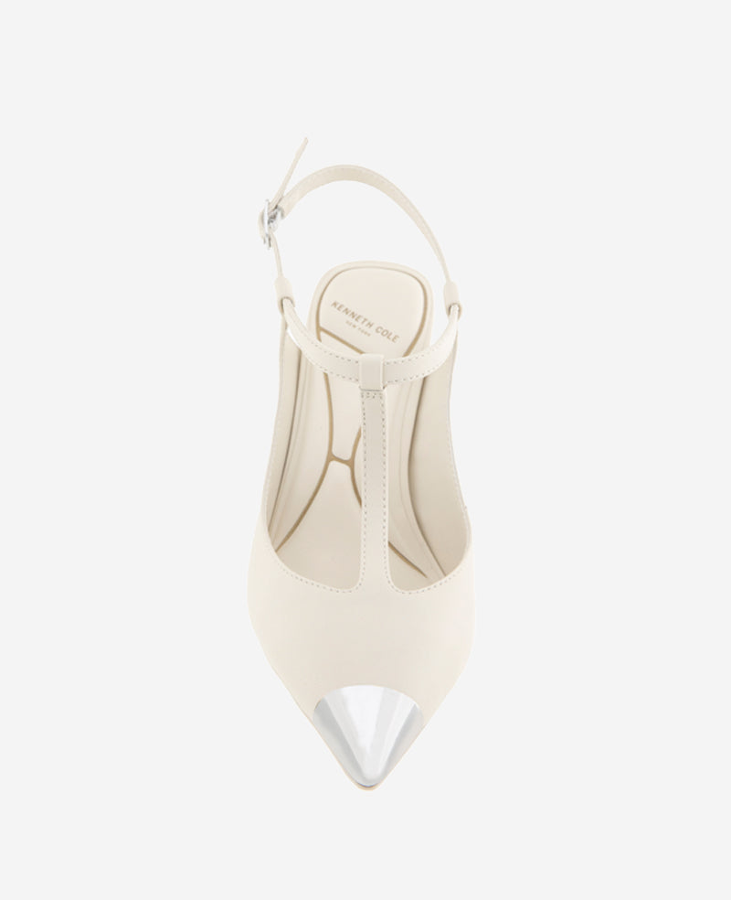 Kenneth Cole Romi T-Strap Leather Slingback Heel