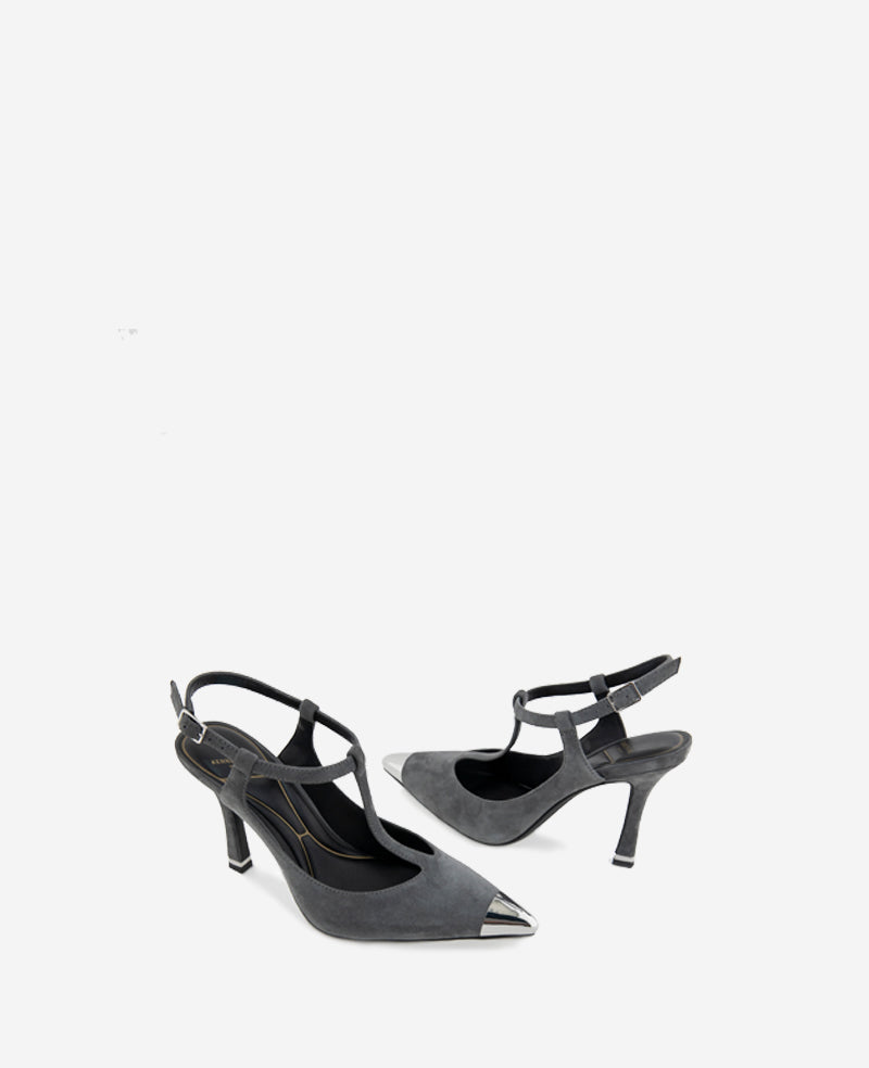 Kenneth Cole Romi T-Strap Suede Slingback Heel