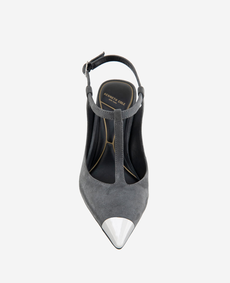 Kenneth Cole Romi T-Strap Suede Slingback Heel