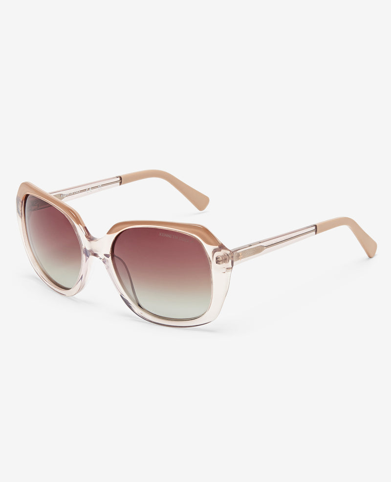 kenneth cole Round Acetate Sunglasses