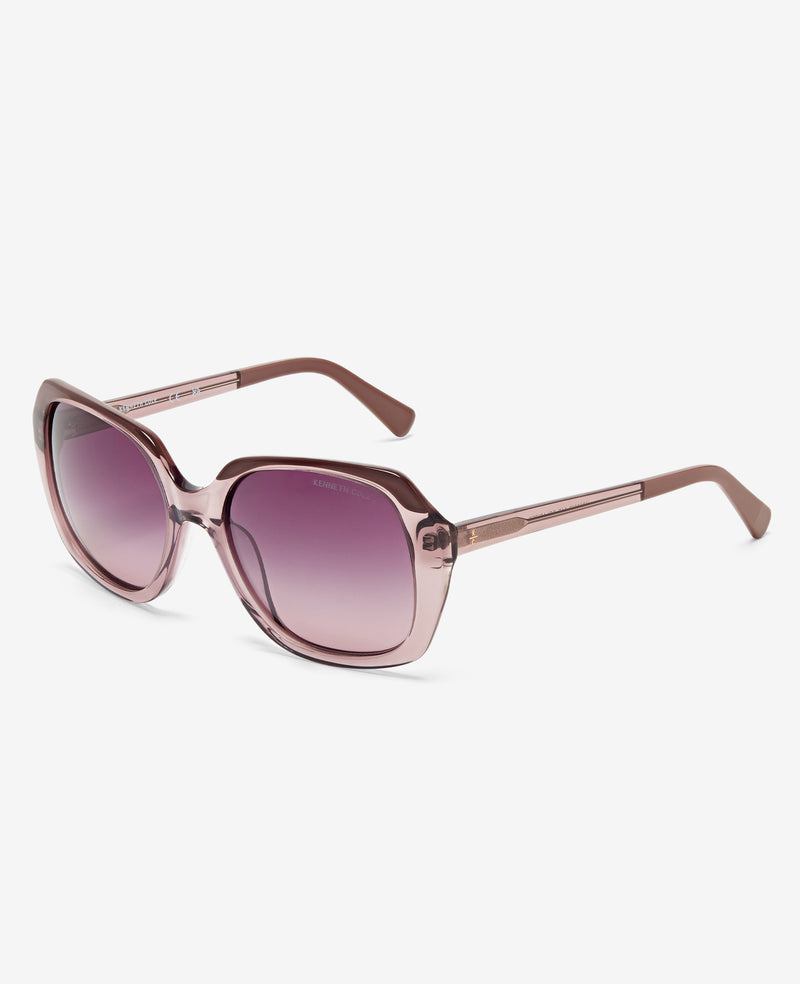kenneth cole Round Acetate Sunglasses
