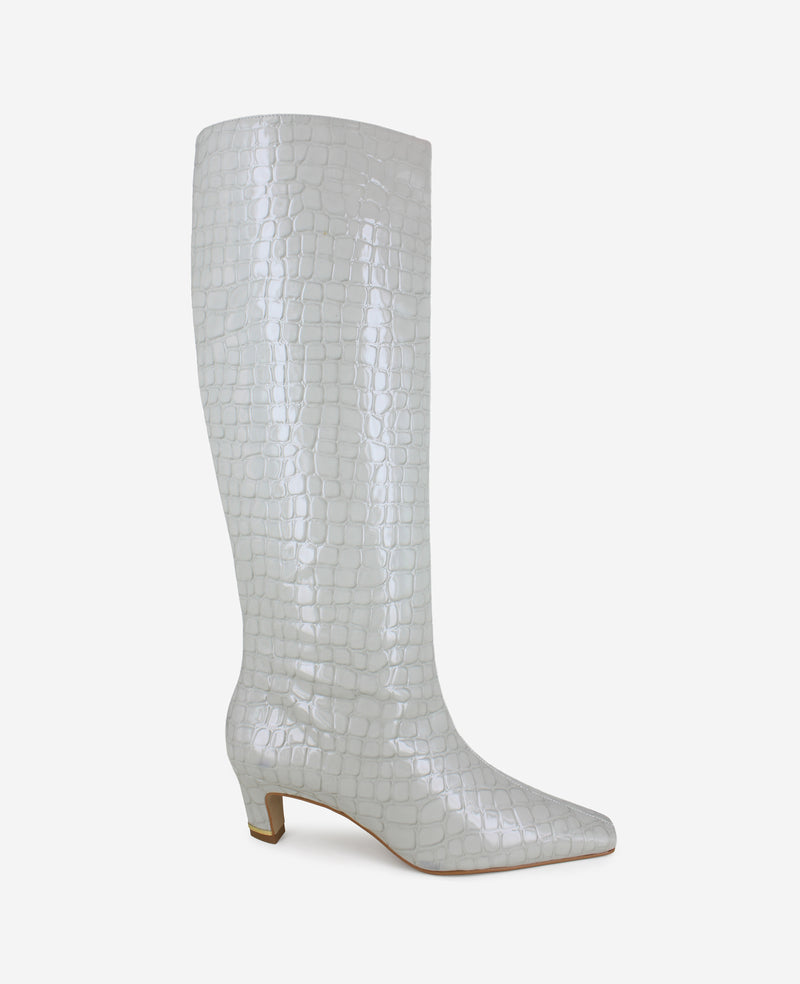 kenneth cole Rubia Croco Patent Tall Heel Boot