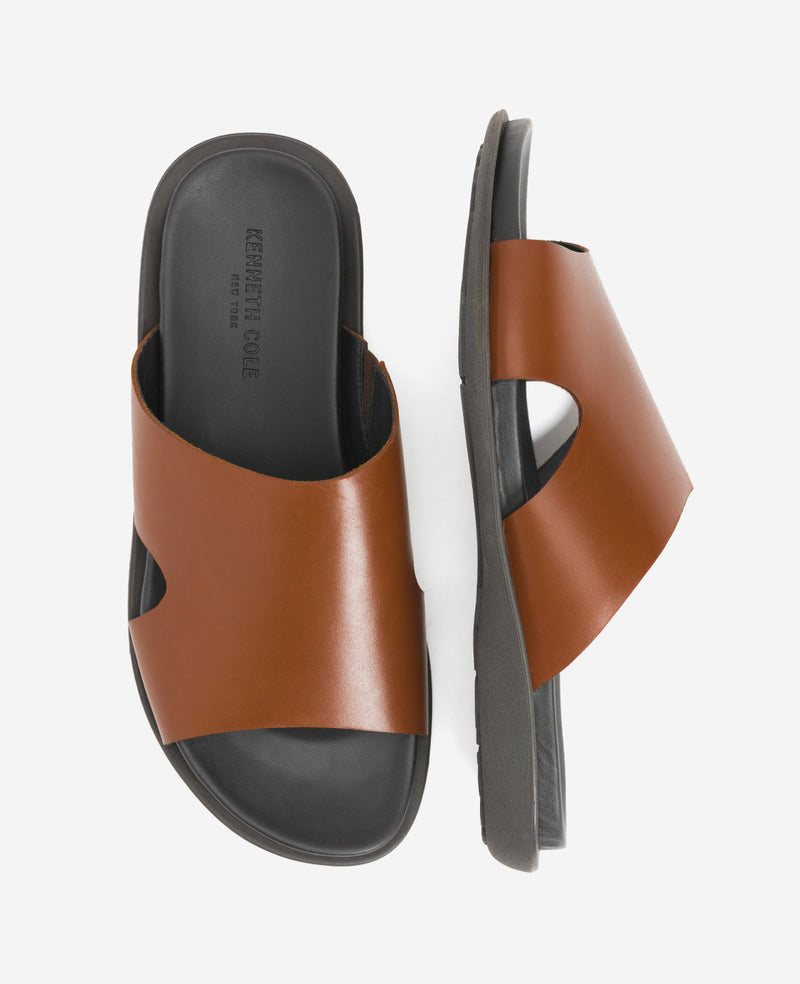 Kenneth Cole Sand-Y Beach Leather Slide Sandal