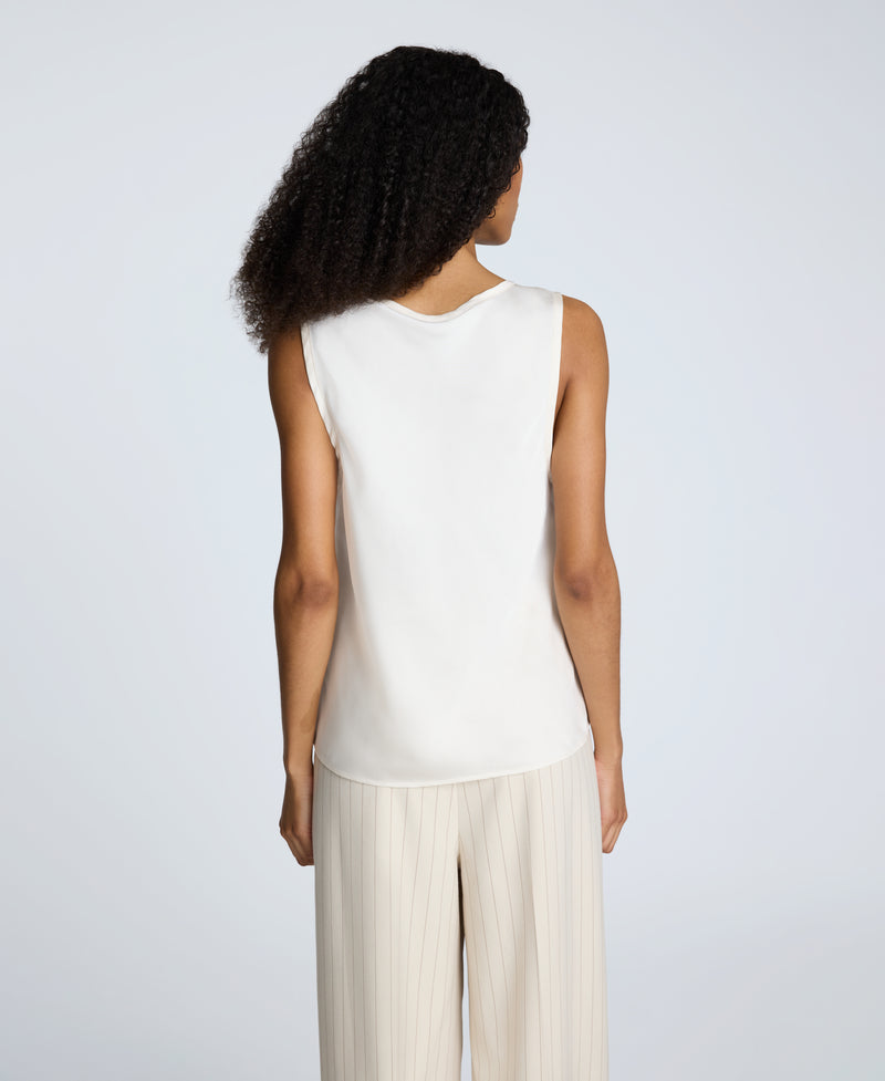 Kenneth Cole Satin Scoop Neck Tank