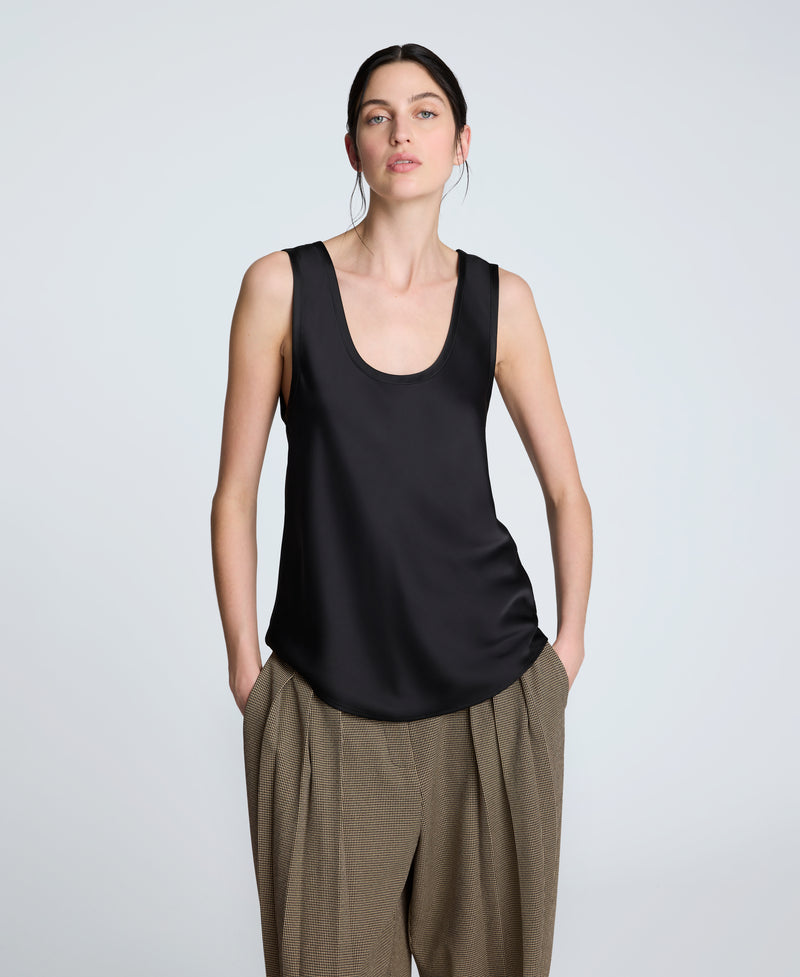 kenneth cole Satin Scoop Neck Tank
