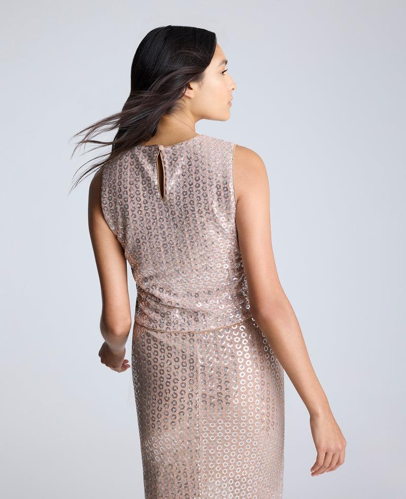 Kenneth Cole Sequin Crop Tank