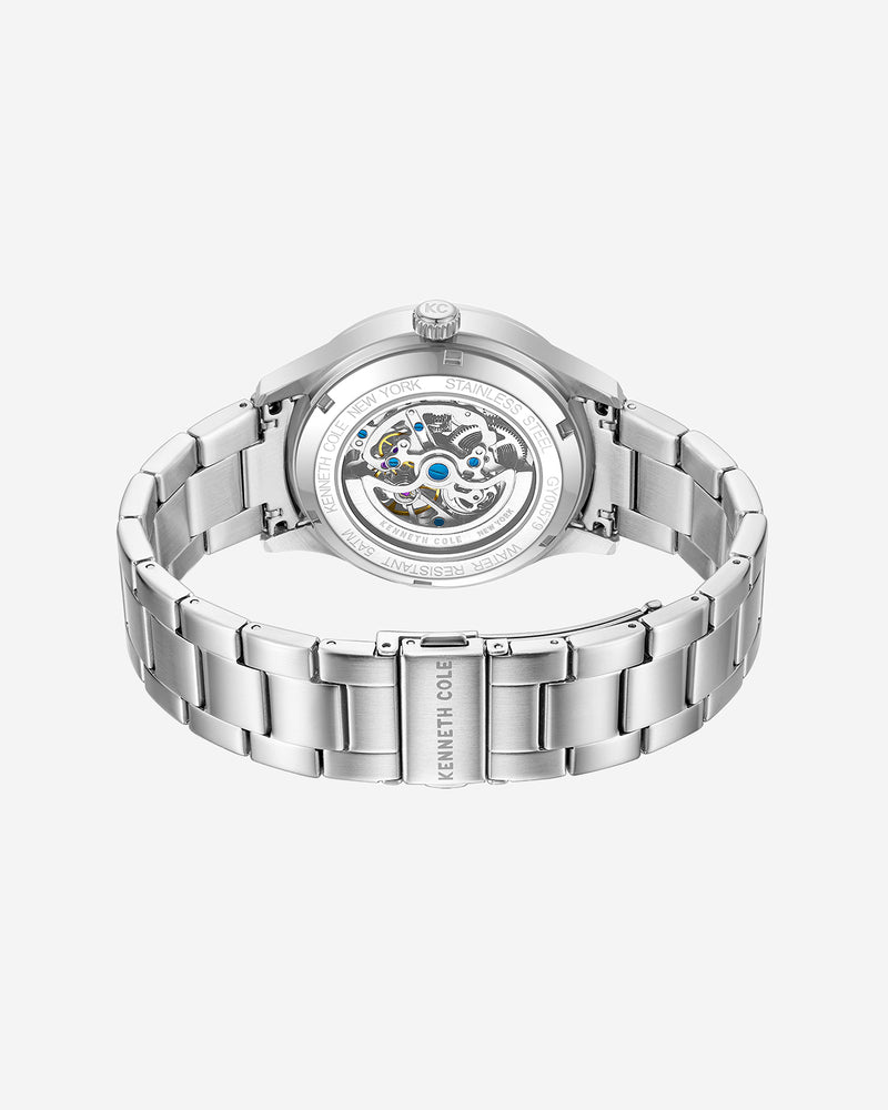 Kenneth Cole Skeleton Automatic Bracelet Watch
