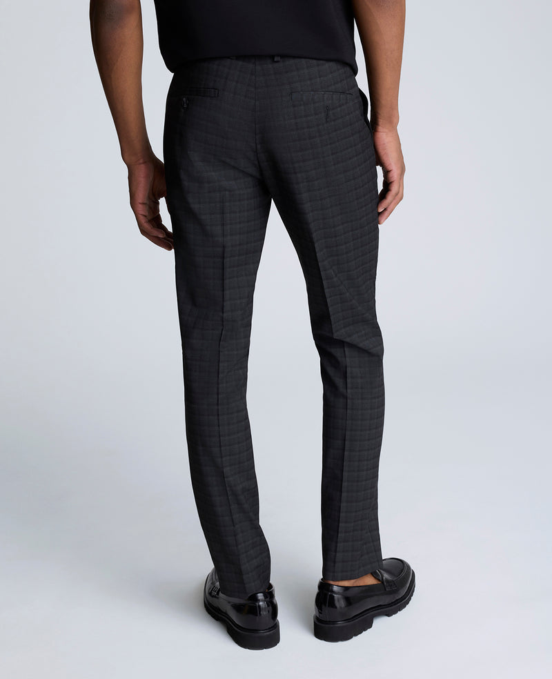 Kenneth Cole Skinny Fit Shadow Plaid Dress Pant